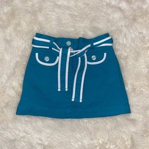 Janie & Jack Teal & White Skirt, Size 3